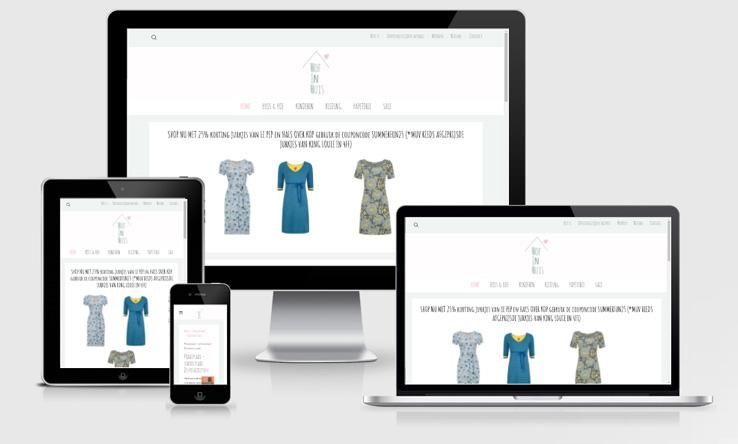 Website hofinhuis.nl weergegeven op verschillende devices.